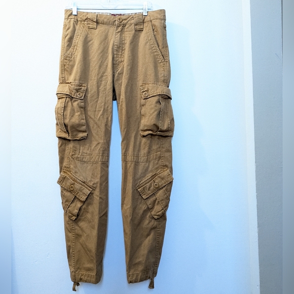 Matchstick Other - Matchstick Cargo Pants Mens 30x31 Brown Utility Cuff Drawstring Relaxed